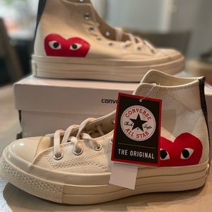 New with tags, Comme des garçons (cdg) converse, size W 8 M 6.